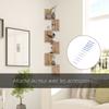 Wall Corner Shelf Zigzag Storage Rack 20 Cm X 20 Cm X 126 Cm Height 5 Tiers Light Oak Wood