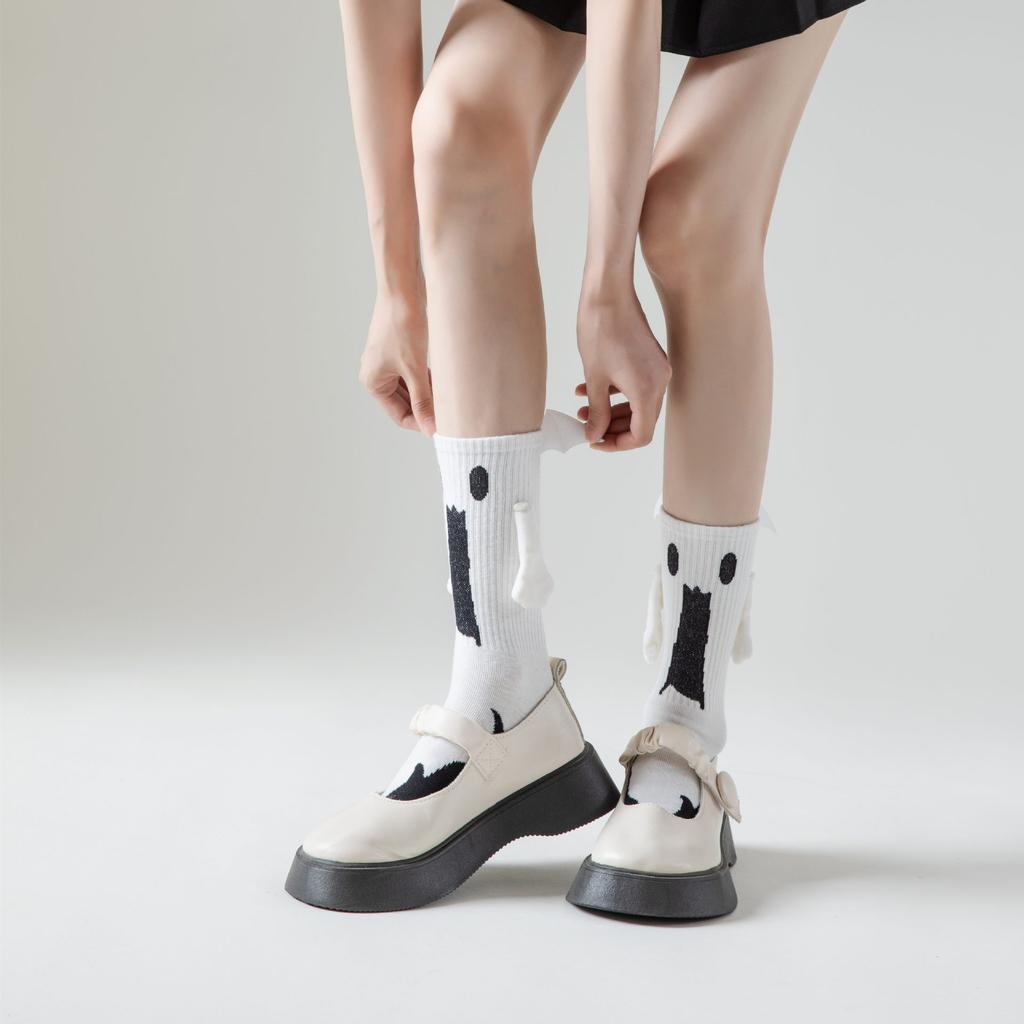 Halloween Socks Ghost Magnetic Grip Socks Cross-Border Amazon Cute Funny Bat Socks Mid-Leg Socks Cotton