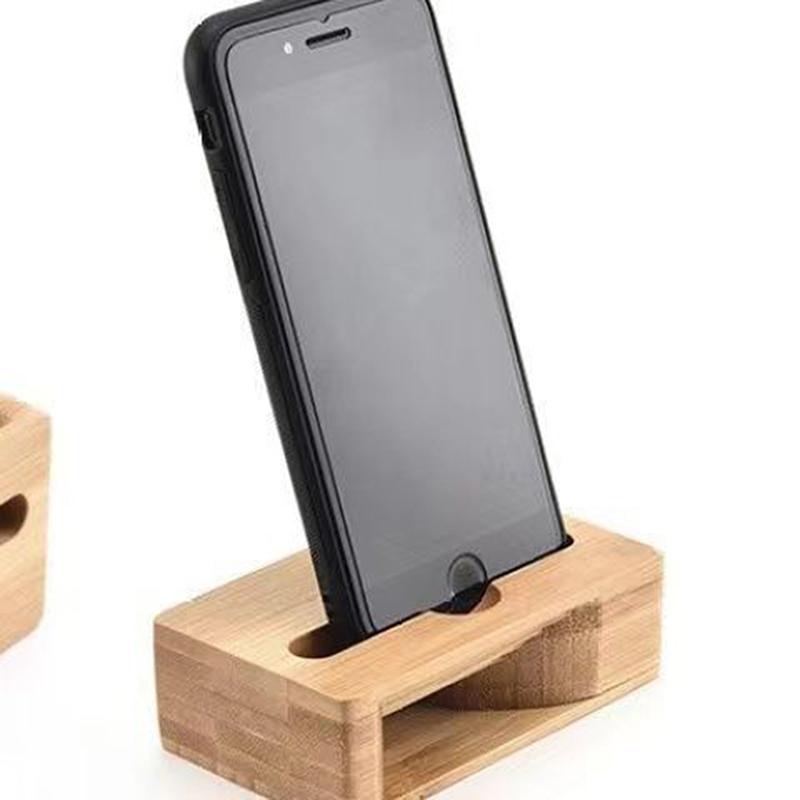 Telefonhalter Ständer Verstärker Zelle Lautsprecher Holz Schreibtisch Holz Bambus Sound Mobile Halterung Desktop Tablet Auto Dusche Handy Dock