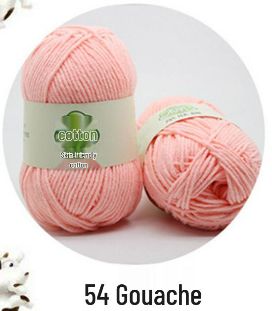 Combed 5-Ply Milk Cotton Yarn for DIY Knitting & Crochet - Medium-Thick Scarf & Blanket Material Pack