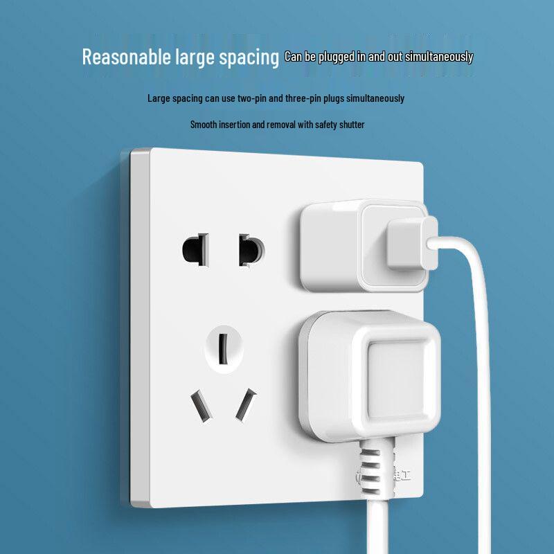 Weiße Wandmontage-Schaltersteckdose mit mehreren Löchern für Hochleistungs-Klimaanlagen