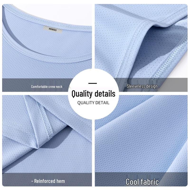 MINISO Men's Mesh Breathable Ice Silk Sleeveless Sports Vest