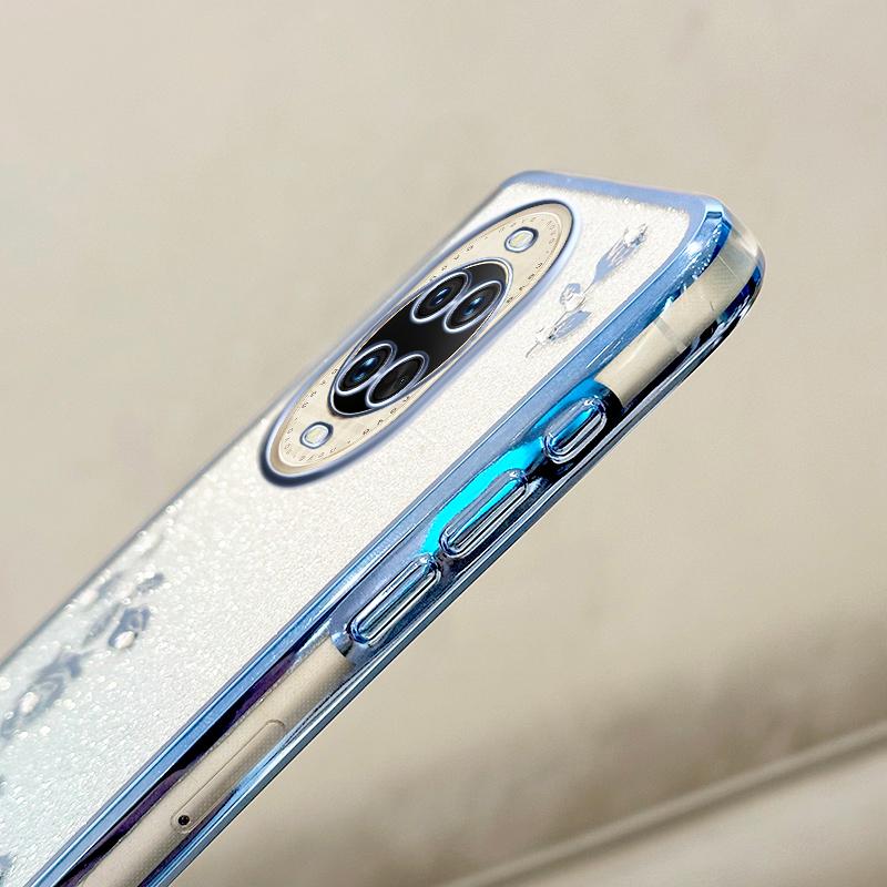 KADEM For Huawei Nova 14 Ultra 5G Case Flower Pattern TPU Gradient Phone Cover with Lanyards