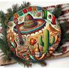 Vintage Cactus Metal Wall Art Mexican Decor Rustic Tin Sign Home Bar