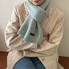 Korean Style Autumn and Winter Couples Thickened Wool Scarf Women's Warm Small Knitted Wool Scarf