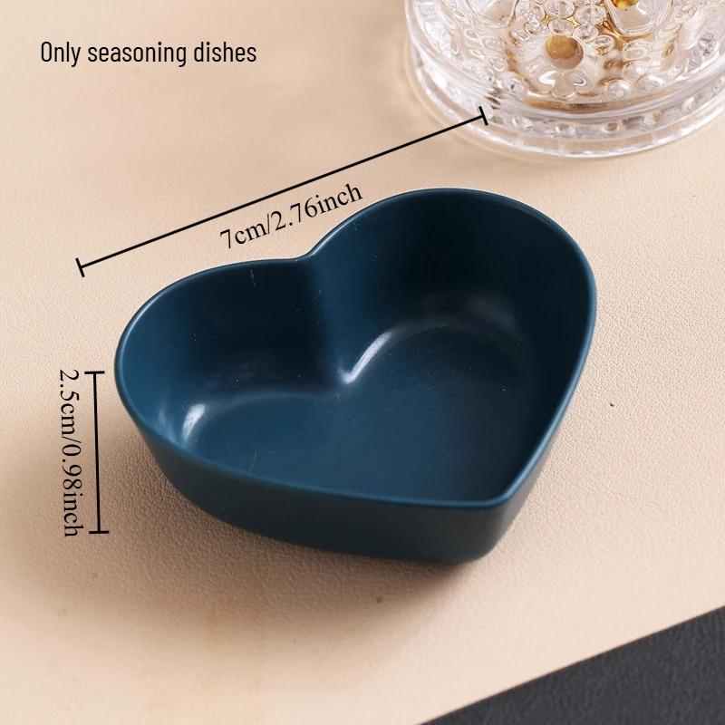

1pcs Creative Plastic Circular Salted Vegetable Dip Snack Dish with Wheat Straw Seasoning in Home Kitchen темно-синього кольору
