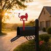 Garten Eisenschild Beschilderung mit festen Löchern, Metall Katze Schmetterling Dekoration, Außenbriefkasten für Holz Leder Briefkästen Rostschutzplatte