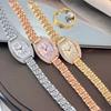 Rose Gold Alloy Strap Women's Watch Luxury Trendy Quartz Watches for Woman Suitable for Daily Clothing Matching Relojes De Mujer