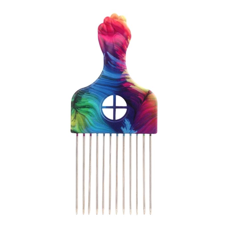 Afro Comb Metal African Pick Comb Hair Styling Comb Hairdressing Styling Tool Hair Pick Hair Comb Pick for Hair Styling