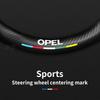 For Opel OPCline ASTRA CORSA INSIGNIA MOKKA VECTRA GTC Tigra Car Carbon fiber Suede Leather Steering Wheel Cover Accessories