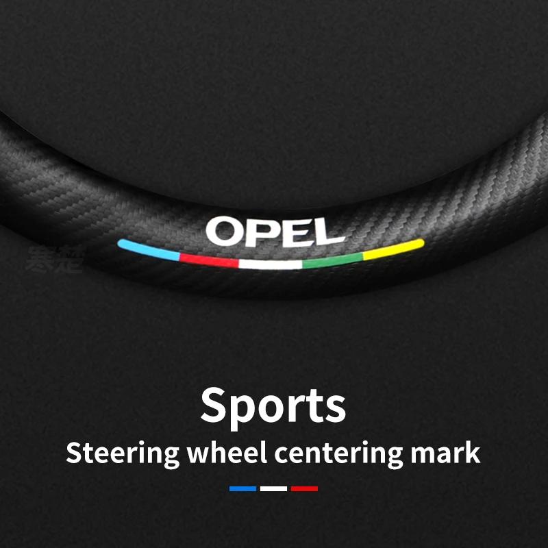 For Opel OPCline ASTRA CORSA INSIGNIA MOKKA VECTRA GTC Tigra Car Carbon fiber Suede Leather Steering Wheel Cover Accessories