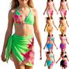 Costume da Bagno a Tre Pezzi per Bambina Bikini a Vita Alta con Sovrapposizione in Rete alla Moda Costume da Bagno Due Pezzi per Bambini Estate Abbigliamento da Spiaggia