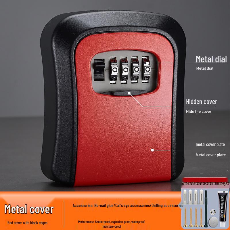 Wall-Mounted Anti-Theft Key Lock Box for Homes and Construction Sites