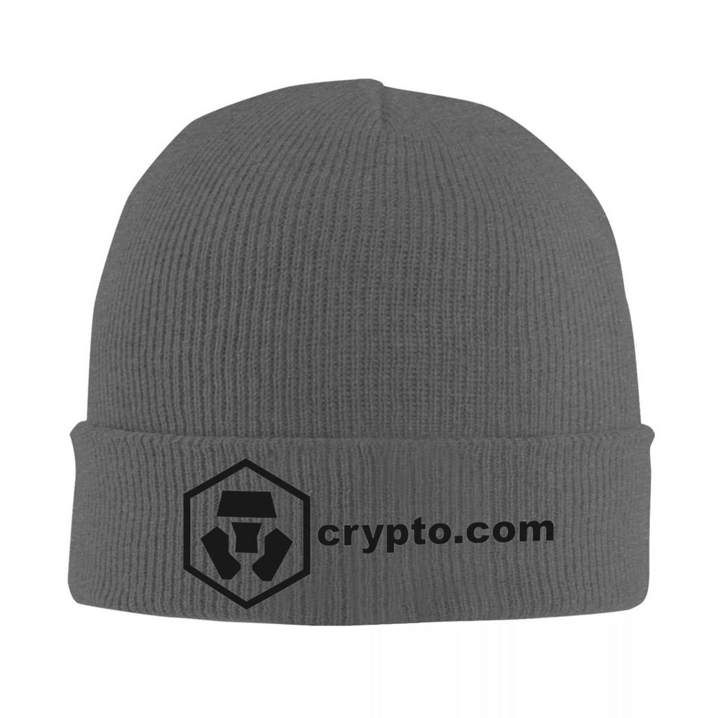 Crypto Com Coin Cryptocurrency Warm Knitted Cap Winter Knit Bonnet Hat Skullies Beanies Hip Hop Caps for Unisex