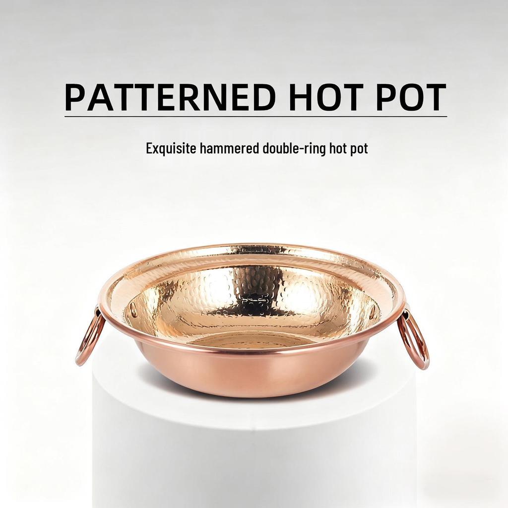 Grote Roestvrijstalen Hete Pot in Koperstijl voor Schaap, Lam en Vis