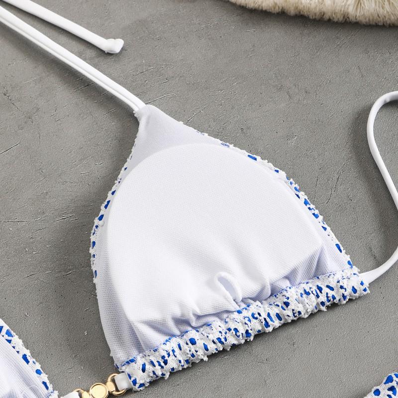 Split Swimsuit Sexy Bikini Neck Lace Woman