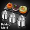 Rund Mousseform Rostfri Stålring med Lock Matdekorationsverktyg - Tillverkning Rostfri Bakverk Risboll Sushi Matlagningsverktyg