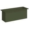 Garden Planter with LED Olive Green 30 X 80 X 30 Cm Steel