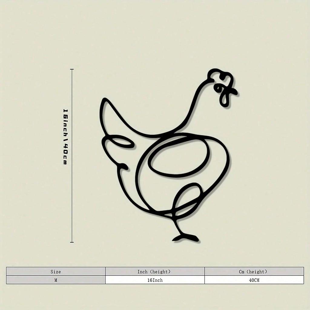 Vintage Iron Metal Chicken Wall Art Farmhouse Rustic Home Decor