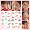 6 Sheets New Glitter Face Waterproof Temporary Face Makeup Patches DIY Red Sticker Women
