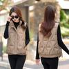 Large size pocket stand-up collar vest women's short autumn and winter new loose and light feather vest vest vest vest vest vest