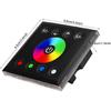 EVTSCAN LED Wall Switch Dimmer, Wall Mounted Colorful RGBW LED Touch Panel Controller Dimmer Switch for LED Strip Light (Black)