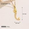 Nautical Copper Zircon Mermaid Tail Pendant Clavicle Chain Jewelry