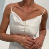 Fashion Style Metal Portrait Tag Long Necklace Female, Simple Cross Chain Collarbone Necklace
