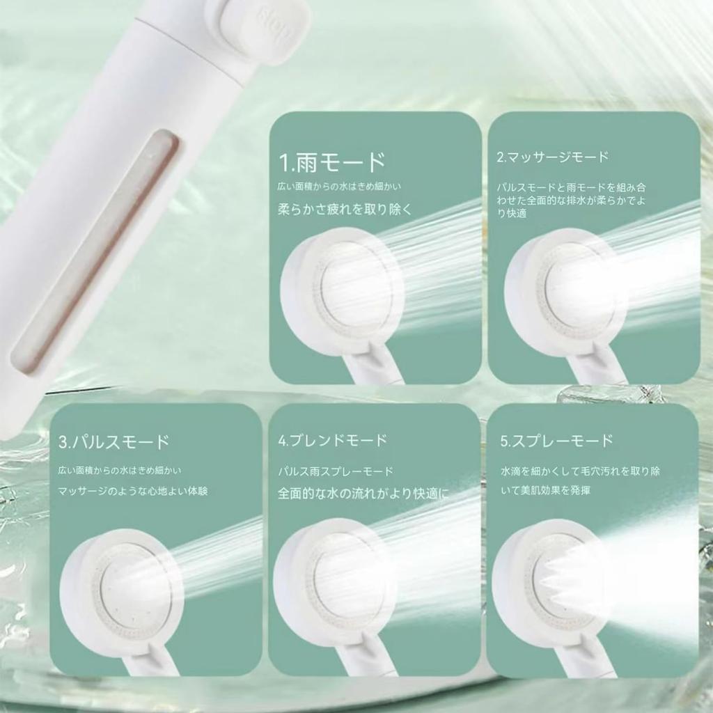 YAJOM Shower Pressure Boosting Shower 5 Levels High Water Low Water Water Water Purification Chlorine Ultra Fine Water Closed Water At Bathroom