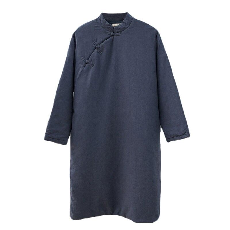 Johnature женская винтажная свободная хлопковая подкладка для одежды-стойка с длинными — фото 6