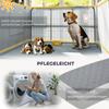 Whelping Box for Puppies, Whelping Pen Puppy Playpen with 7 Panels, 2 Areas, Washable Whelping Pad, 203x102x60cm Black