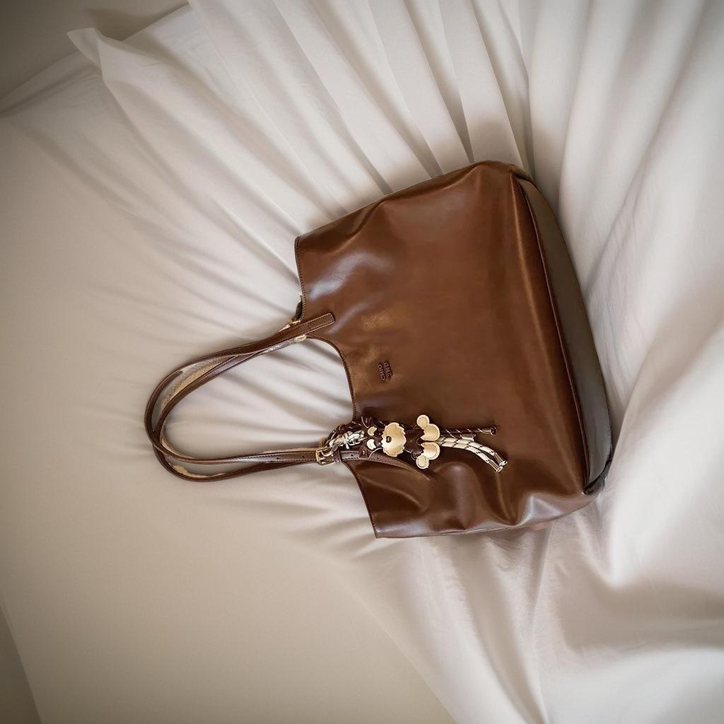 

Теплый чай Qiuyang сумка-тоут женская большой вместимости сумка для мамы сумка через плечо для通勤