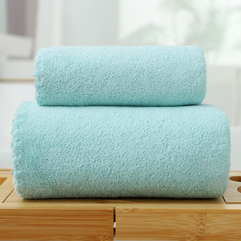 Soft Lint-Free Coral Fleece Towel for Home, Face, and Bath - Absorbent and Suitable for Adults and Children