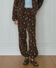 TTUDEMENT Rose Fleece Pants_Brown