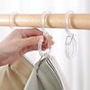 Wear-resistant Crossbar Clothes Hook S Shaped Shower Curtain Hooks Practical Windproof Lock Hook
