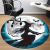 1PCWitch Moon Office Round Area Rug,  Mat Suitable For Office, Under Office Chairs Bedroom Living Room Home Decor, Room Deco