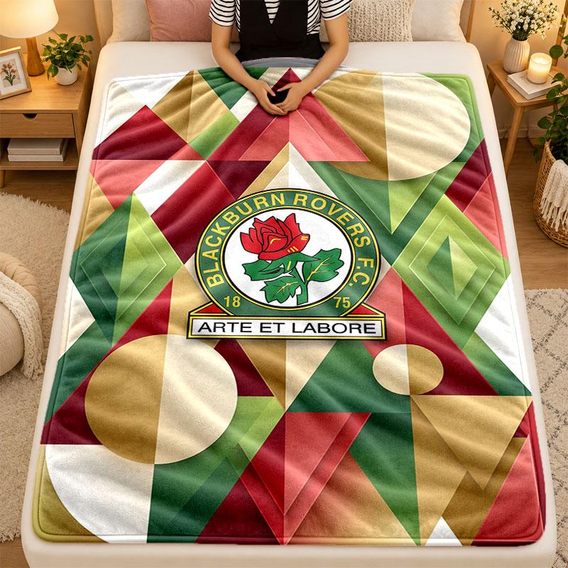 Flannel BlanketBlackburn Rovers Football Warm Soft Throw Blanket for Indoor Sofa Bed Living Room Use