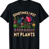 Amoureuse des Plantes de Jardin T-Shirt Vintage pour Femmes Parfois J'Arrose Mes Plantes
