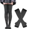 Gothic Y2K Lolita Fingerless Gloves for Halloween Costume Thigh High Boot Socks  for Women