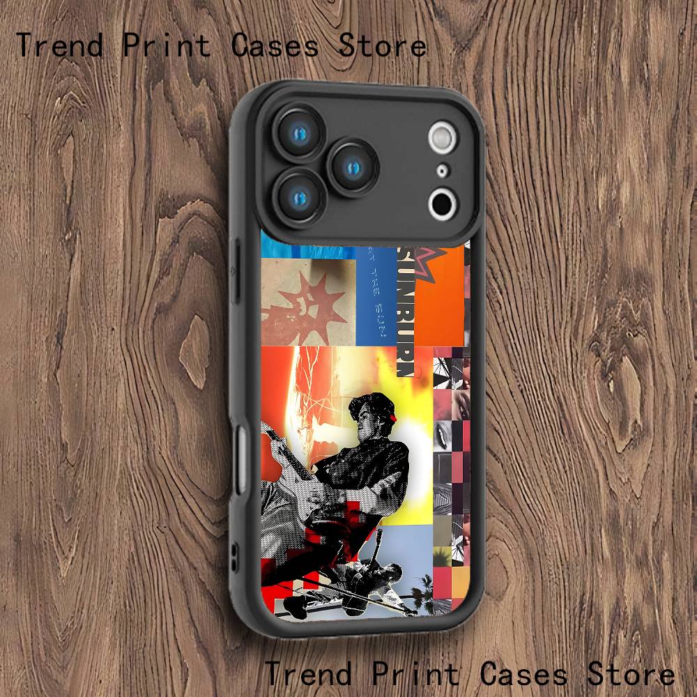 Sunburn D-Dominic F-Fike Phone Case For iPhone 17,16,15,14,13,12,11,Pro,Max,Plus,X,XS,SE4,E,Mini Black Thickened border Case
