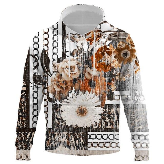 Männer Frau Goldene Leopard 3D drucken Hoodies Sweatshirts Mode Kapuzen Hip Hop Herren Marke Hoodie luxus Streetwear dropshiping