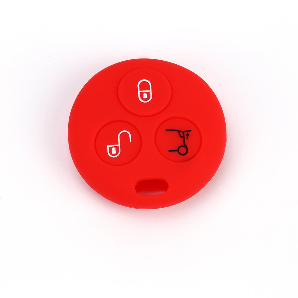 3 Buttons Silicone Remote Key Shell Fob Car Case For Mercedes Benz Smart Fortwo 450 Forfour Roadster City-Coupe Car Styling
