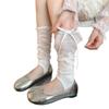 Stepping Socks Cover Women'S Summer Thin Pinch Socks Miu Tie Bow Socks Ballet Calf Socks Stacking Socks Leg Cover
