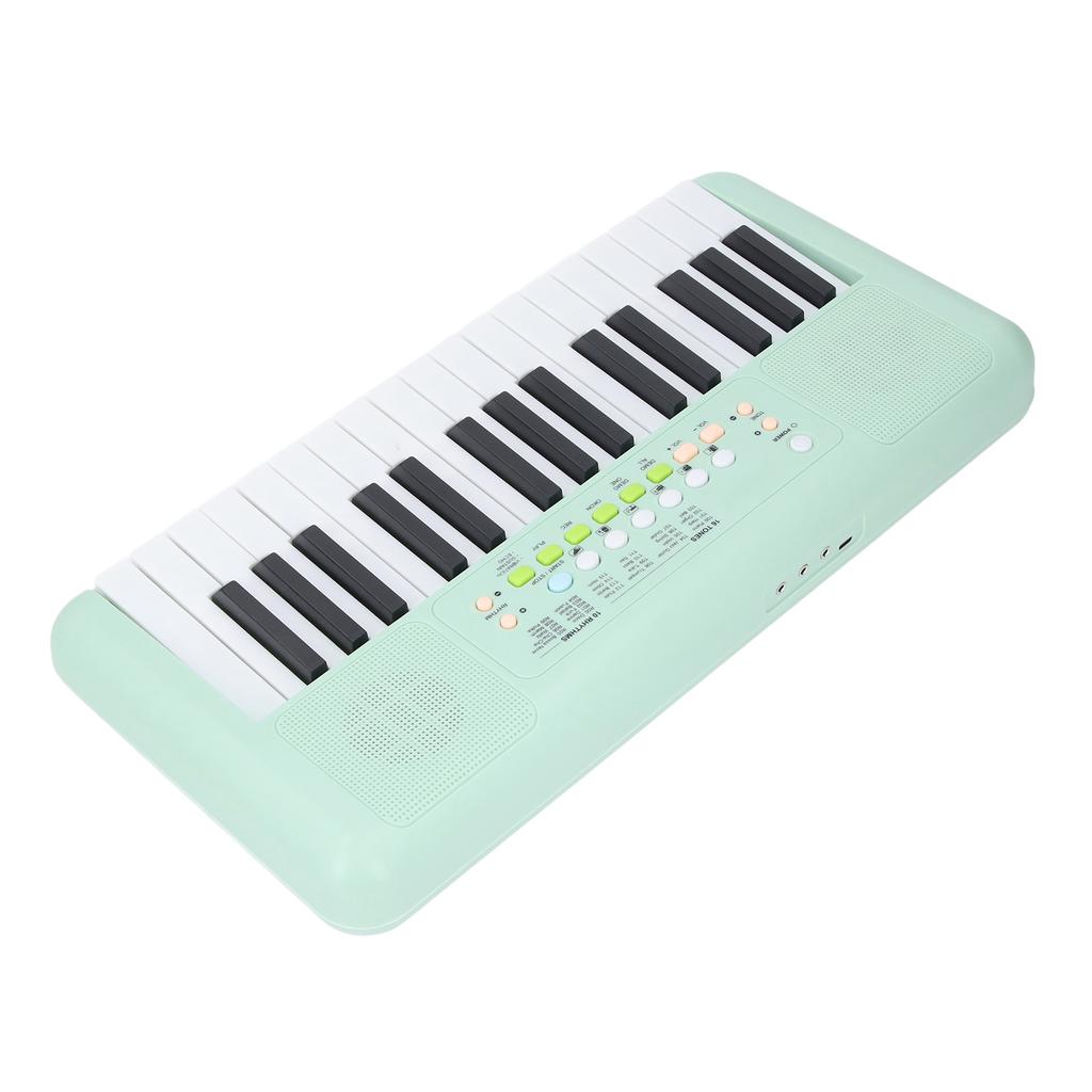 32 Key Electronic Keyboard 16 Tones 10 Rhythms Vibrato Sustain Echo Effects Electronic Piano Keyboard with Microphone