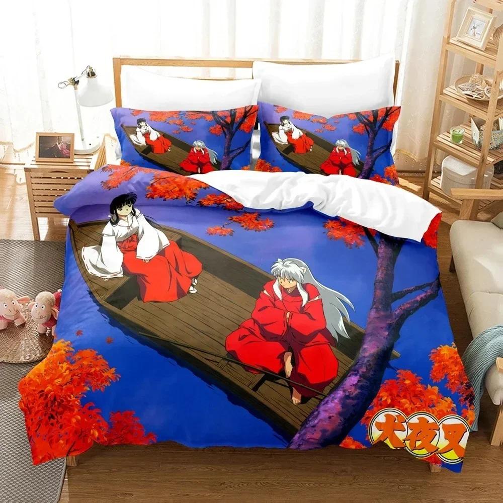 Comforter 3D Lnuyasha Bedding Sets With Twin Full Queen King Bedclothes