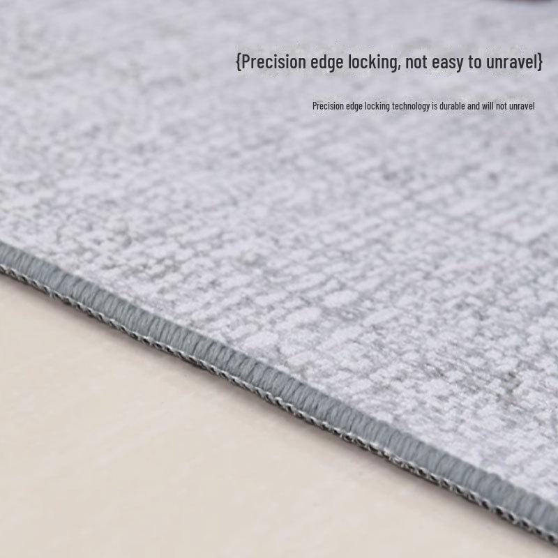 2024 Luxury Gray Waterproof Carpet: Large Area Living Room & Bedroom Floor Mat