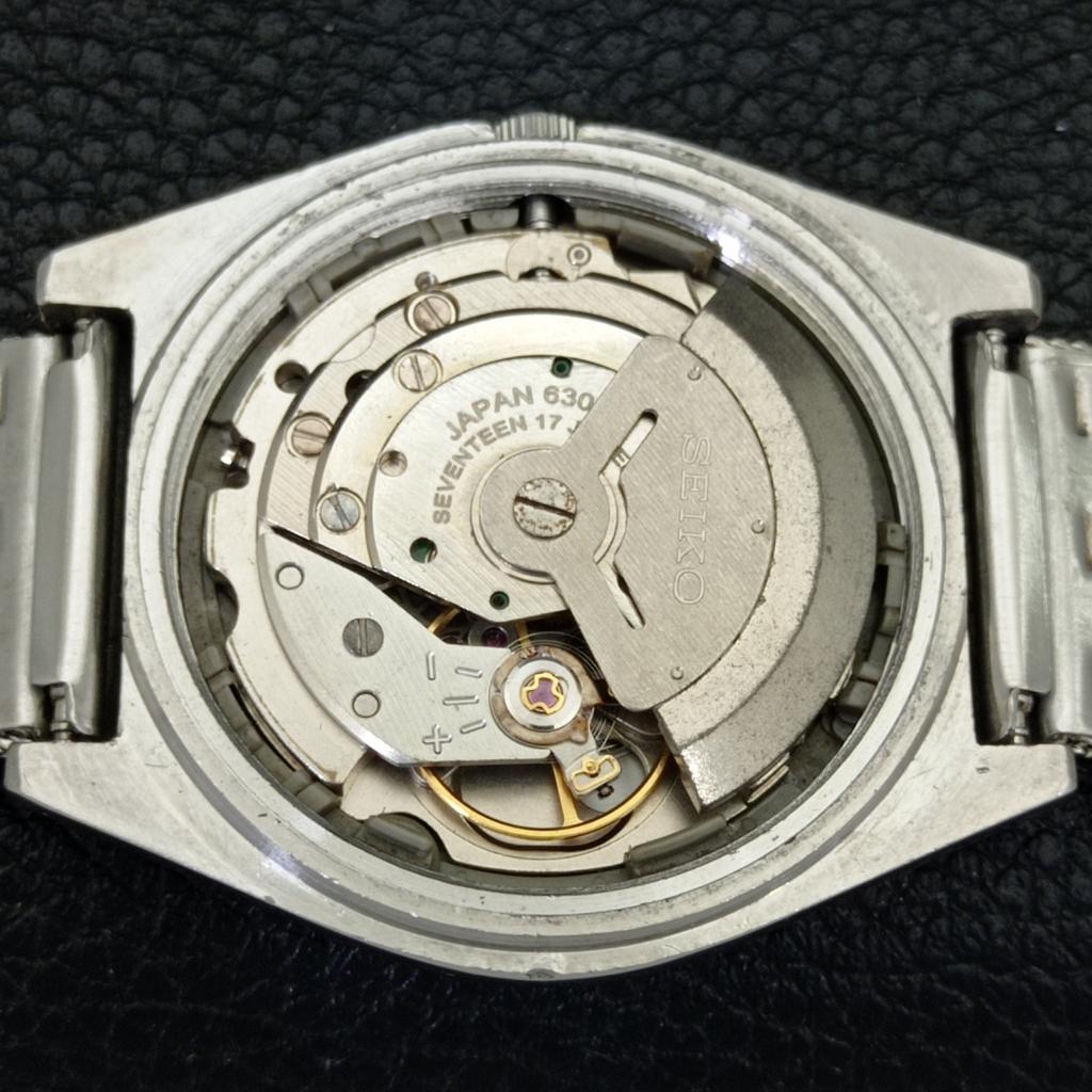 VINTAGE SEIKO 5 AUTOMATIC 6309A JAPAN MENS ARABIC RED COLOR DIAL WATCH A701664-5 R206c-a701664