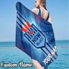 Custom Name NSW Blues Beach Towel - Soft, Ultra-Absorbent Microfiber, Lightweight, Perfect for Beach, Parties, Travel, Camping