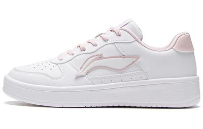 Pontoons Low Top Skateboard Shoes Women's White Pink AGCS420-5