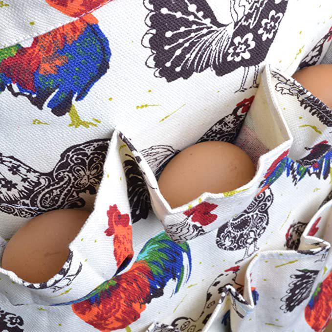 Canvas Egg Collecting Apron: Half-Body, Multi-Pocket Design for Adults and Children
